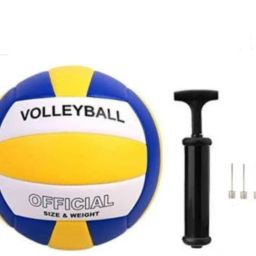 SUPER SOFT VOLLEYBALL WITH AIR PUMP Volleyball - Size: 4-image-25