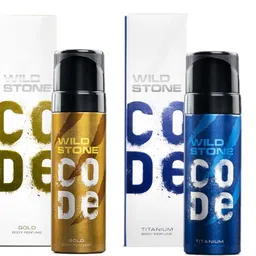 wild stone CODE Titanium & Gold Combo (120 ml each) Deodorant Spray - For Men-picture-11