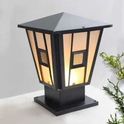 shree kala home decor Modern Black Outdoor Gate Light with Frosted Glass-picture-38