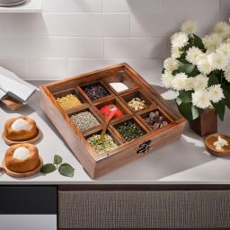 Spice Set Glass, Wooden-19