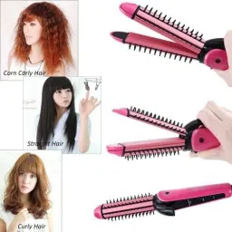 Oneness NHC-8890, 3 in 1 - Hair Straightener, Hair Curler & Hair Crimper NHC8890 3 IN 1 Professional Hair Straightener Crimper Roller For Women H03 Hair Styler-14
