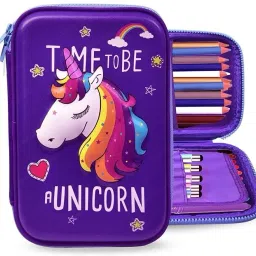 Unicorn Pouch for Girls, Pencil Case for Girls, Pencil Pouches - Pencil Girls Art EVA Pencil Box-image-29