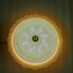 ayriv Crystal Round Light and Modern LED 12 inch with Multi-Color Lights Ceiling Light Ceiling Lamp image 2