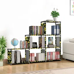 Multipurpose Collapsible Bookshelf 18 Racks Book Stand Almirah for Home & Kids Metal Open Book Shelf-image-70