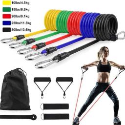 Resistance Bands Set for Exercise, And Workout Toning Tube Kit with Door Anchor Resistance Tube-image-37