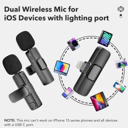 tazomi Wireless Lavalier Reduction for Video Recording Type C Android & iPhone Microphone image 3