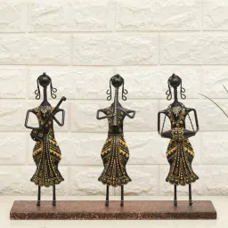 vedas Eiko Musician Dolls Set of 3 Showpiece (On MDF)-picture-11