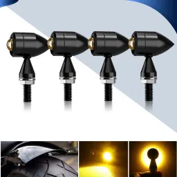 Indicator for Bike Jet Front Rear Turn Signal LED Indicators CNC Metal Amber Indicator Light Motorbike LED (12 V, 5 W)-image-5