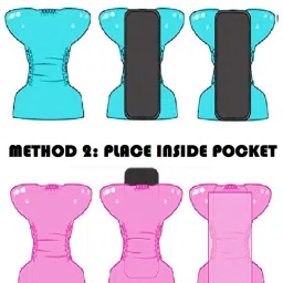 chhota packet 4 LAYER BAMBOO CHARCOAL CLOTH DIAPER INSERTS, LINERS, REUSABLE WASHABLE PADS (PACK OF 5) image 5