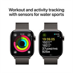 Apple Watch Series 10 GPS+Cellular with Milanese Loop (42mm Retina LTPO3 OLED Display, Slate Titanium Case) image 4