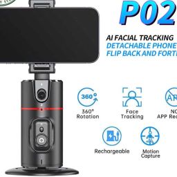 EVAAENTERPRISES P02 Smooth Rotation Selfie Stick (Black Color and Auto Rotation Gimbal) 2 Axis Gimbal for Mobile, Camera-26
