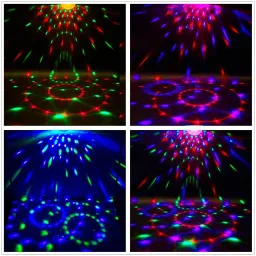 wundervox Disco Strobe Light With Remote Control Crystal Magic Ball Single Disco Ball image 3
