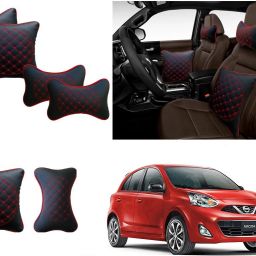 Red, Black Polyester Car Pillow Cushion for Nissan-image-26
