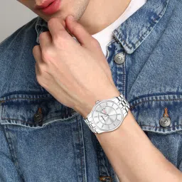 provogue Working Day and Date Analog Watch - For Men PRV-217-SILVER image 2