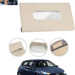 Universal Leatherite Rectangle Beige Tissue Box For Car/office/Home-146 Vehicle Tissue Dispenser-image-71