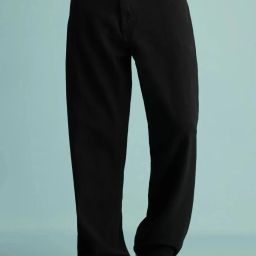 Men Loose Fit High Rise Black Jeans-image-102