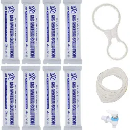 PP/Spun Filter Cartridge 10 Inch 5 Micron + 2 Meter Pipe + RO Tap + Double Wrench Spanner Key (Combo Pack of 8) Solid Filter Cartridge-4