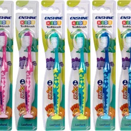 Kids Toothbrush for Junior [3+years] with Easy Grip | Assorted Colors - Extra Soft Toothbrush-image-59