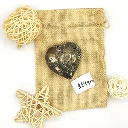 plus value Natural-Pyrite-Heart-114gm Regular Asymmetrical Crystal Stone-picture-13