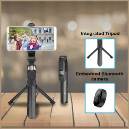 WRADER Tripod Selfie Stick Stand Tripod with Mic for Video Recording Reels and Vloging Tripod, Monopod image 4
