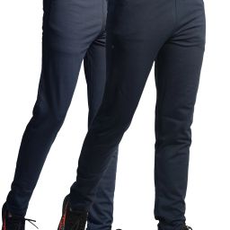 Pack of 2 Men Solid Blue, Grey Track Pants-image-84