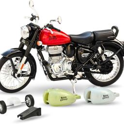 Royal Enfield Bullet Bike | Metal Diecast Scale Model Classic 350 Toy for Kids-8