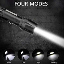 zeno volt A102 M212 ZOOMABLE METAL LED TORCH)5 Modes Flashlight, Super Bright 12 W 3 hrs Torch Emergency Light image 3