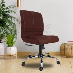 MAXSON Mid-back Armless Work from home/Office/study/desk(WFH) chair Leather Office Conference Chair-picture-31