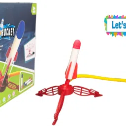 Jump Rocket Stomp Launcher & 3 Foam Tipped Rockets with Whistling Sound-23