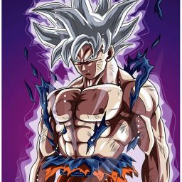 Goku super saiyan instinct wall poster REDCLOUD Paper Print-image-4
