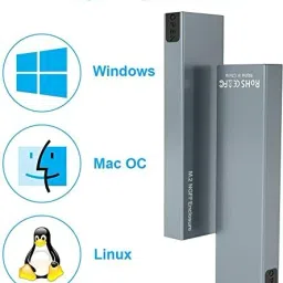microware USB C 3.1 M.2 NVME SSD Enclosure Gen 2 10Gbps or Thunderbolt 3 External Case. 4 inch SSD Enclosure External image 3