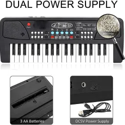 bantas Bigfun Piano Keyboard Toy for Kids with Mic Dc Power Option Recording P11 image 2