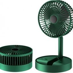 KIYAMOKSH WORLD USB Rechargeable Portable Small Compact Desk Table Air Fan KV-Folding Fan USB Fan-image-45