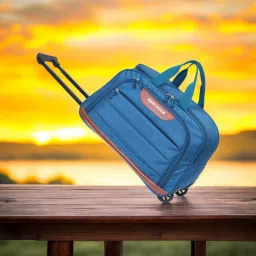 50 L Strolley Duffel Bag - Trendy Durable Cabin Trolley Duffel Bag Lightweight Foldable Stylish Travel Bags - Green - Regular Capacity-image-51