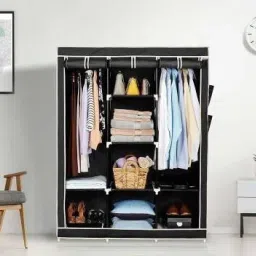 Cloth Stand & Cupboard and Almirah Carbon Steel Collapsible Wardrobe PVC Collapsible Wardrobe-image-83