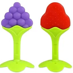Infant Silicone Baby Teething Fruit Shape Toy for 0-12 Months, RANDOM COLOURS Teether-30