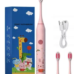 Obvie Rechargeable Sonic Smart Toothbrush for Kids 5 Mode 3 Brush Heads 30 Days backup Electric Toothbrush-image-79