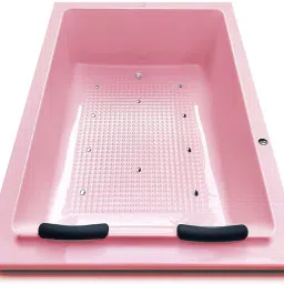 Phoenix 6 Feet Acrylic Rectangular With Front Panel And Bubble Bath - Pink Free-standing Bathtub-14