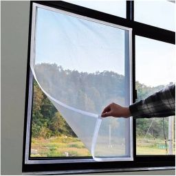 HDPE - High Density Poly Ethylene Infants Washable 4x4 ft White mosquito window Screens net,Mesh Anti Insect Invisible Fiberglass Mosquito Net-22