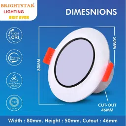 brightstar 3W Deep Junction Box LED Down Light / Ceiling Light Pack of 4 Recessed Ceiling Lamp image 2