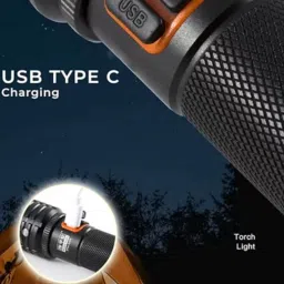 dpm SUPER RANGE XPE Flashlight Rechargeable Zooming METAL Torch Light Torch image 2