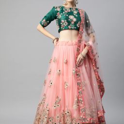 Embroidered Semi Stitched Lehenga Choli-image-2
