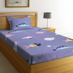220 TC Cotton Single 3D Printed Flat Bedsheet-image-22