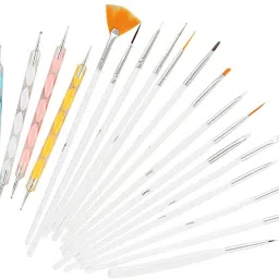 20 Pcs Nail Art Brushes, Nail Art Design Painting and Drawing UV Polish Brush Tool Kit,Dotting Tool, Acrylic Nail Art Design Painting Tool Pen Polish Nail Brush Set-image-67