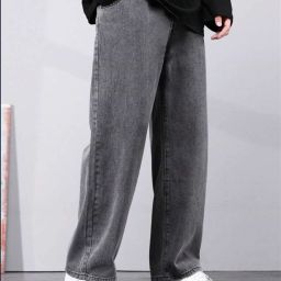 Men Relaxed Fit Mid Rise Grey Jeans-image-80