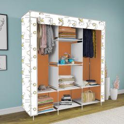 Digital Dog Printed Carbon Steel Collapsible Wardrobe-image-25
