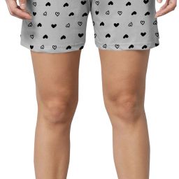 Printed Women Grey Regular Shorts-image-4