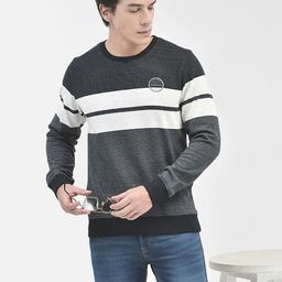 Crimsoune Club Colourblocked Round Neck Long Sleeves Pullover Sweatshirt-image-86