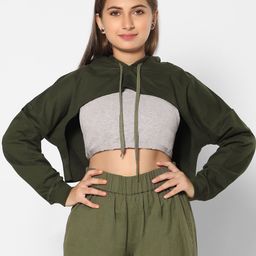TeenTrums Girls Colourblocked Hooded Cotton Sweatshirt-image-61