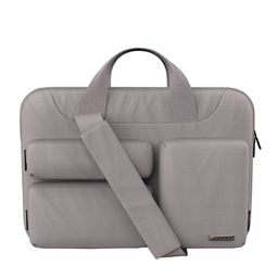 PROBUS Unisex Grey 15.6 Inch Triple Pocket Laptop Sleeve-12